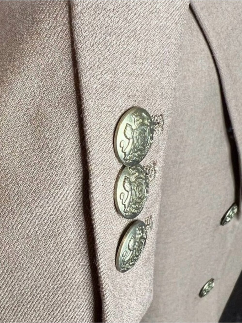 J.Crew Schoolboy Blazer Camel Tan Gold Crest Buttons NWT Size 12 - Picture 6 of 8